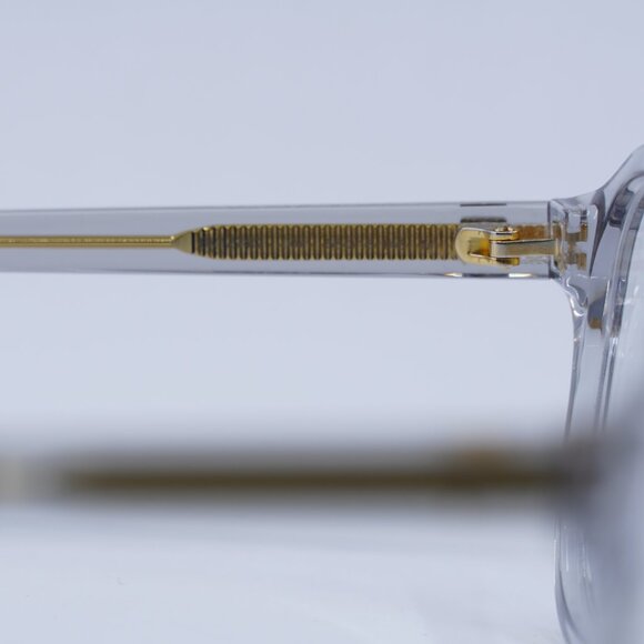 Bottega Veneta BV1294O 004 Eyeglasses Transparent Light Grey 56mm Square Frame - Picture 5 of 10